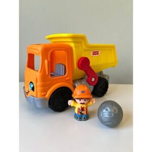Fisher-Price Little People Work Together Dump Truck With Figure and Boulder